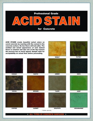 Clemons Acid Stain Color Chart
